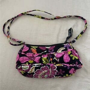 Vera Bradley Pirouette Pink Crossbody Bag Adjustable Strap Small Floral Purse